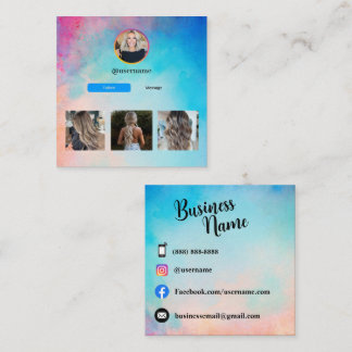 Quadrado, Cartão de visita de 2,5" x 2,5"