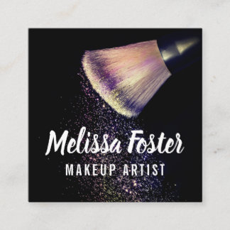 Quadrado Cartão de visita de Artista de Makeup Personalizad