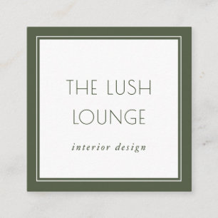 Quadrado Cartão de visita de borda de quadro verde mínima