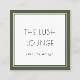 Quadrado Cartão de visita de borda de quadro verde mínima e