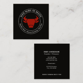 Quadrado Cartão de Visita de Catering com Logotipo Vintage