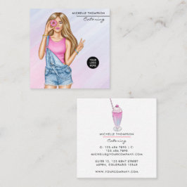 Quadrado Cartão de visita de catering de comida