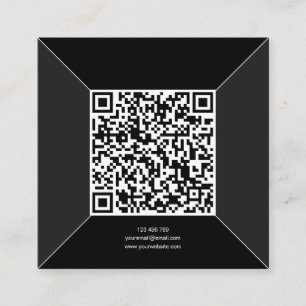 Quadrado Cartão de visita de código QR moderno, pessoal s