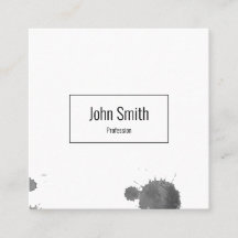 Cartão de visita DE COR DE ÁGUA NA CINZA