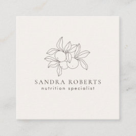 Quadrado Cartão de visita de especialista em nutrição moder