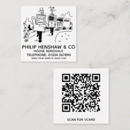 Quadrado Cartão de visita de Esquadrão Remoções da Casa