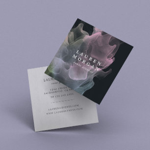 Quadrado Cartão de visita de esquadrão transparente Elegant