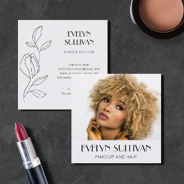 Quadrado Cartão de visita de fotografia elegante