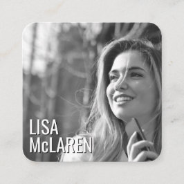 Quadrado Cartão de visita de Fotografia Moderna Minimalista