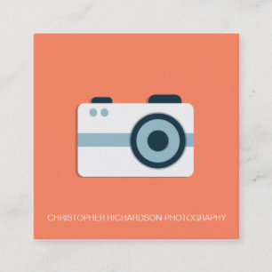 Quadrado Cartão de visita de Fotografia Simples e Elegante