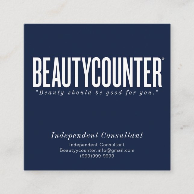 Quadrado Cartão de visita de Informações de Pedido de Obrig (Frente)