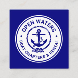 Quadrado Cartão de visita de Logotipo da Carta de Marina Ma