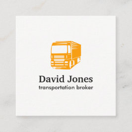 Quadrado Cartão de Visita de Logotipo de Transporte e Logís
