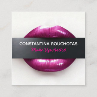 Quadrado Cartão de Visita de Maquiador