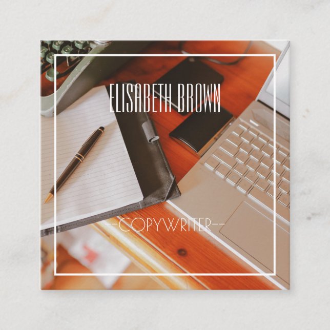 Quadrado Cartão de visita de Máquina de Máquina Personaliza (Frente)