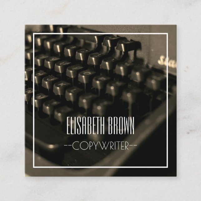 Quadrado Cartão de visita de Máquina de Máquina Personaliza (Frente)