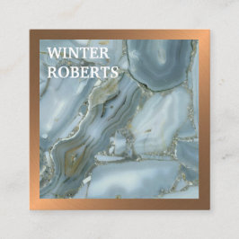 Quadrado Cartão de visita de mármore de ouro cônico do luxo