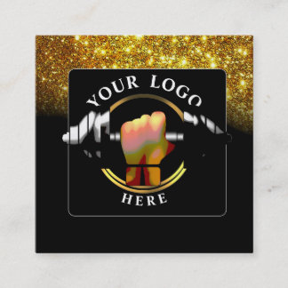 Quadrado Cartão de visita de Mídia Social Dourada do Formad