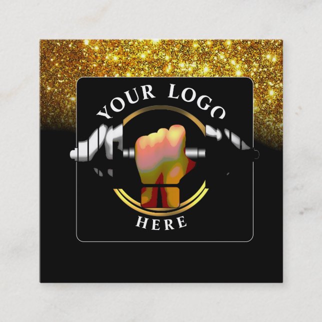 Quadrado Cartão de visita de Mídia Social Dourada do Formad (Frente)