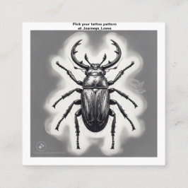 Quadrado Cartão de visita de padrão de tatuagem