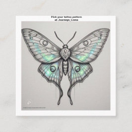 Quadrado Cartão de visita de padrão de tatuagem