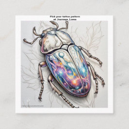 Quadrado Cartão de visita de padrão de tatuagem