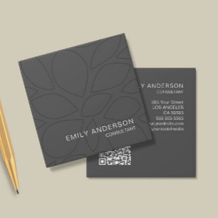 Quadrado Cartão de visita de QR personalizado profissional 