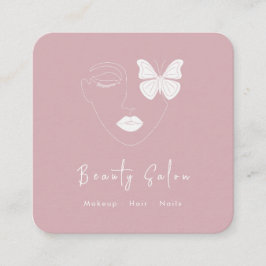 Quadrado Cartão de visita de Salão de Beleza Profissional M