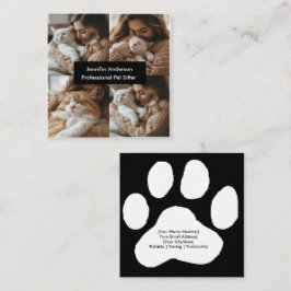 Quadrado Cartão de visita de Separador de Pet Personalizado