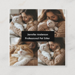 Quadrado Cartão de visita de Separador de Pet Personalizado