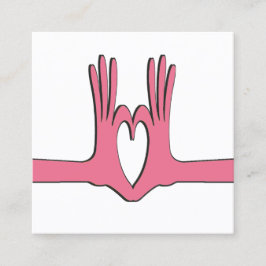 Quadrado Cartão de visita do gabinete de presentes para mão