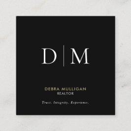 Quadrado Cartão de visita do Realtor Square Minimalístico