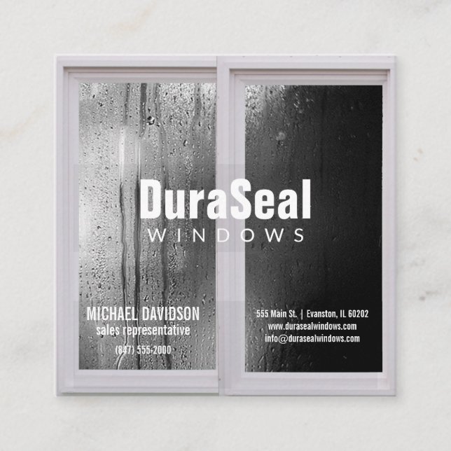 Quadrado cartão de visita do windows (Frente)