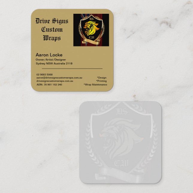 Quadrado Cartão de visita DSCW (Quadrado, 6,4 cm x 6,4 cm) (Frente/Verso)