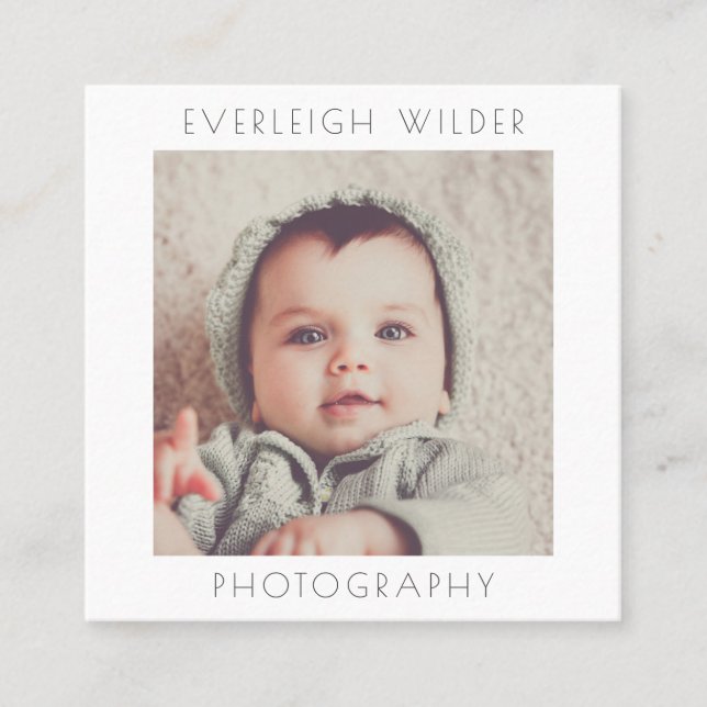 Quadrado Cartão de visita fotógrafo (Frente)