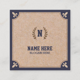 Quadrado Cartão de visita IMPRESSO Kraft luxuoso do