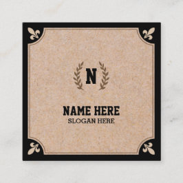 Quadrado Cartão de visita IMPRESSO Kraft luxuoso do