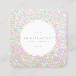 Quadrado cartão de visita - Novo DESIGN iridescente brilha