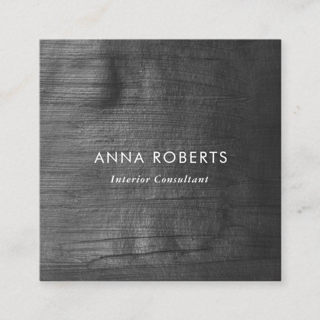 Quadrado Cartão de visita pintado de forma quadrada minimal (Frente)