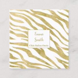 Quadrado Cartão de visita profissional de beleza luxuosa