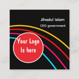 Quadrado Cartão de visita profissional moderno personalizad