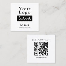 Cartão de Visita QR Code com Logotipo Simples