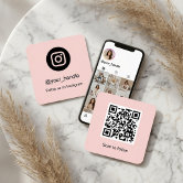 Cartão De Visita Instagram Influencer Vlogger Foto com Código QR
