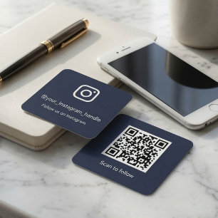 Quadrado Cartão de Visita QR Code do Instagram   Social Per