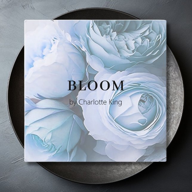 Quadrado Cartão de visita quadrada de flor moderna (Modern, flower square business card)