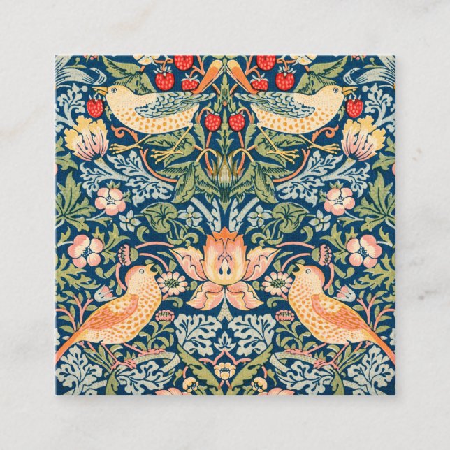 Quadrado Cartão de visita único, Na moda, Floral (Frente)