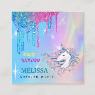Quadrado Cartão de visita Unicorn