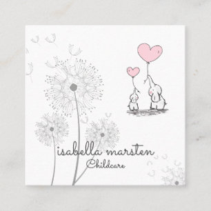 Quadrado Cartão de visita Whimsical Chilcare