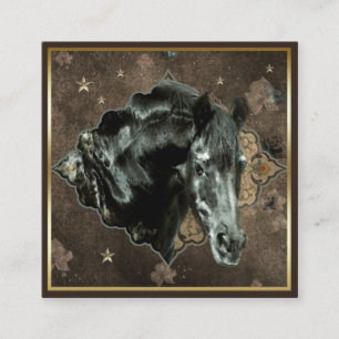 Quadrado Cavalo Frísia - Cartão de visita