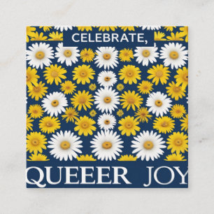 Quadrado "Celebrar o Cartão de visita de Joy da Fila - LGBT